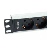 Equip - 333311 unidad de distribución de energía (PDU) 4 salidas AC 1U Negro, Plata