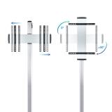 TooQ - FS2270M-B soporte para pantalla de señalización 177,8 cm (70") Plata