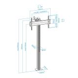 TooQ - FS2270M-B soporte para pantalla de señalización 177,8 cm (70") Plata