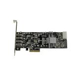 StarTech.com - Adaptador Tarjeta PCI Express PCI-E 4 Puertos USB 3.0 UASP Bus Doble con Alimentación Molex SATA