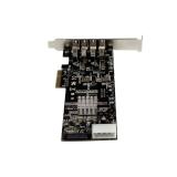 StarTech.com - Adaptador Tarjeta PCI Express PCI-E 4 Puertos USB 3.0 UASP Bus Doble con Alimentación Molex SATA