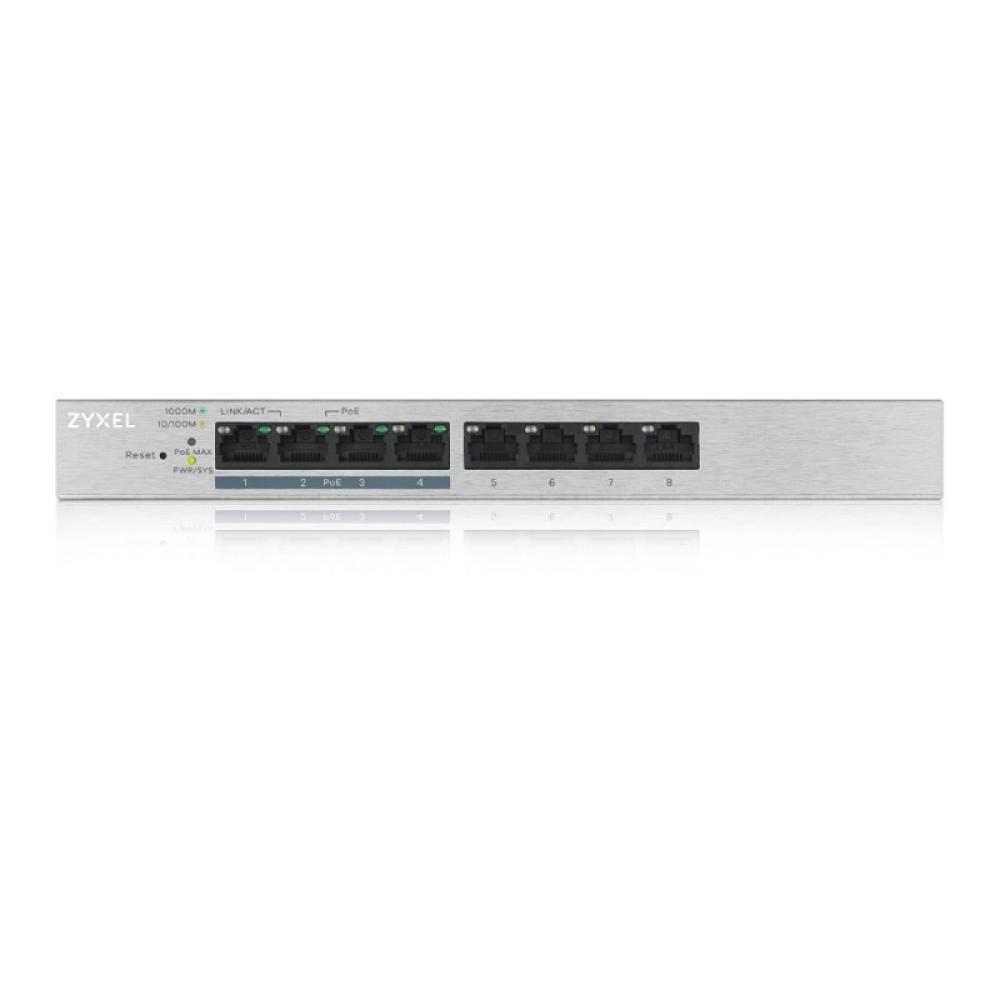 Zyxel - GS1200-8HP v2 Gestionado Gigabit Ethernet (10/100/1000) Energía sobre Ethernet (PoE) Gris