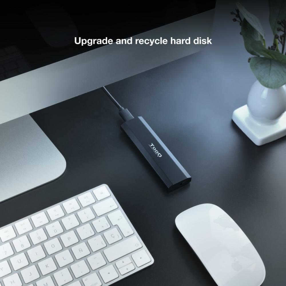 TooQ - Shura Caja externa para unidad de estado sólido (SSD) Negro M.2