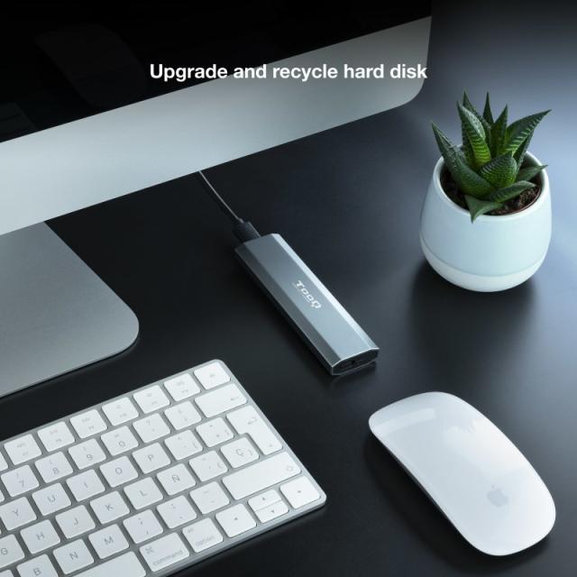 TooQ - Shura Caja externa para unidad de estado sólido (SSD) Gris M.2