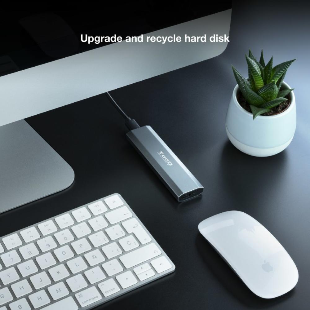 TooQ - Shura Caja externa para unidad de estado sólido (SSD) Gris M.2