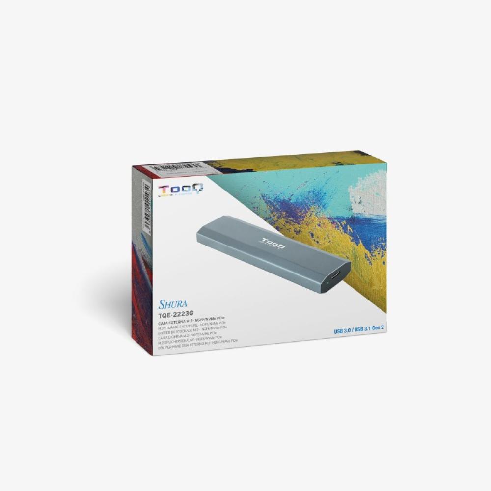 TooQ - Shura Caja externa para unidad de estado sólido (SSD) Gris M.2