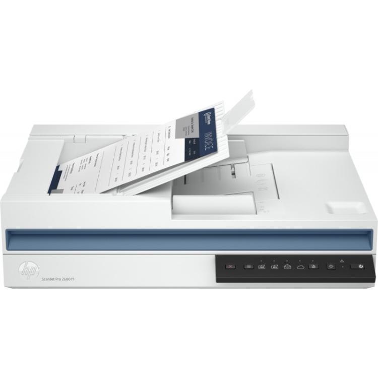 HP - Scanjet Pro 2600 f1 Escáner de superficie plana y alimentador automático de documentos (ADF) 600 x 600 DPI A4 Blanco