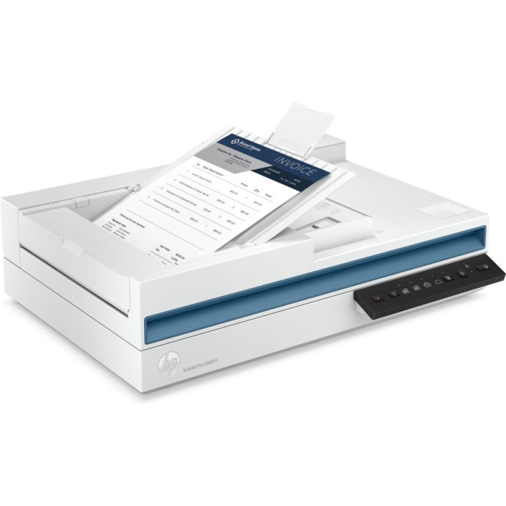 HP - Scanjet Pro 2600 f1 Escáner de superficie plana y alimentador automático de documentos (ADF) 600 x 600 DPI A4 Blanco