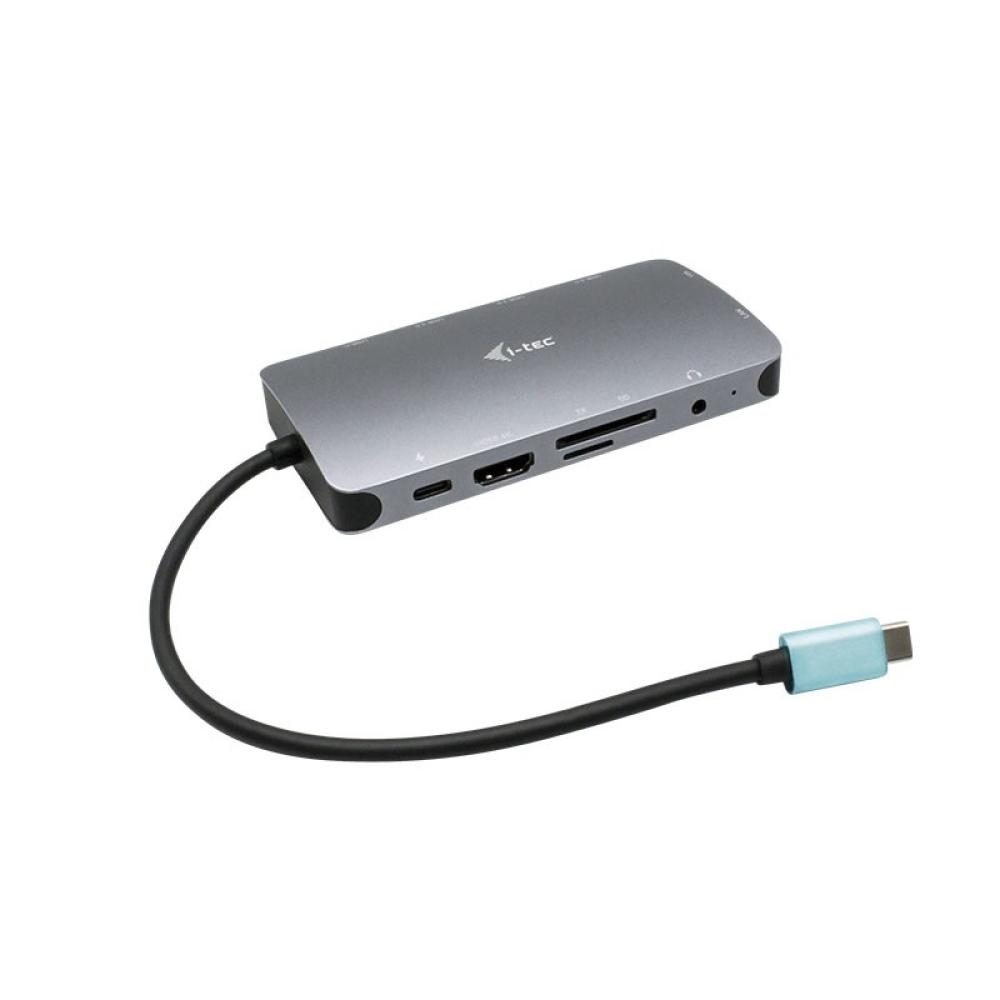 i-tec - Metal USB-C Nano Dock HDMI/VGA with LAN + Universal Charger 77 W