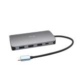 i-tec - Metal USB-C Nano Dock HDMI/VGA with LAN + Universal Charger 77 W