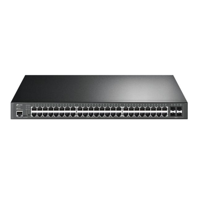 TP-Link - JetStream TL-SG3452P switch Gestionado L2/L3 Gigabit Ethernet (10/100/1000) Energía sobre Ethernet (PoE) 1U Negro