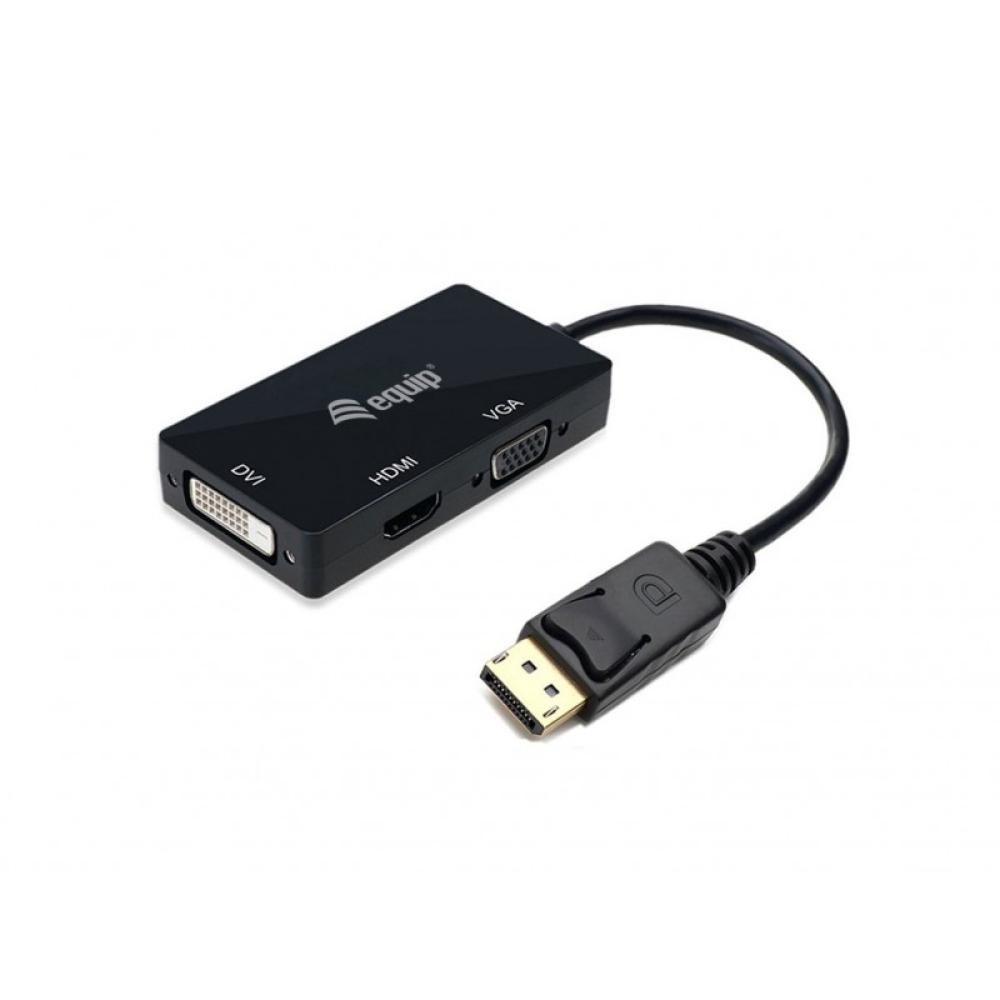 Equip - Adaptador de DisplayPort a VGA / HDMI / DVI