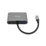 Equip - Adaptador multifunción USB-C 5 en 1, HDMI, VGA (HD15), PD 100W, USB3.0, AUX