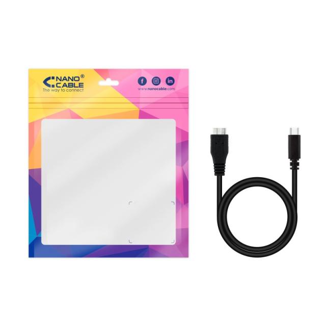 Nanocable - 10.01.1201-BK cable USB USB 3.2 Gen 1 (3.1 Gen 1) 1 m USB C Micro-USB B Negro
