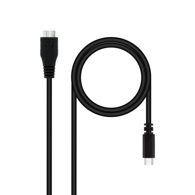 Nanocable - 10.01.1201-BK cable USB USB 3.2 Gen 1 (3.1 Gen 1) 1 m USB C Micro-USB B Negro