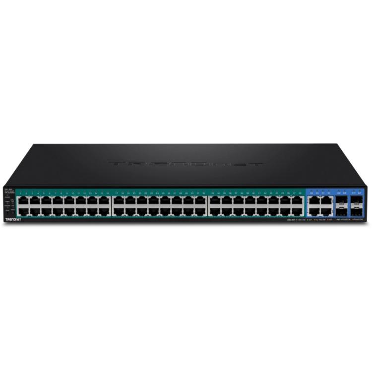 Trendnet - TPE-5048WS switch Gestionado Gigabit Ethernet (10/100/1000) Energía sobre Ethernet (PoE) 1U Negro