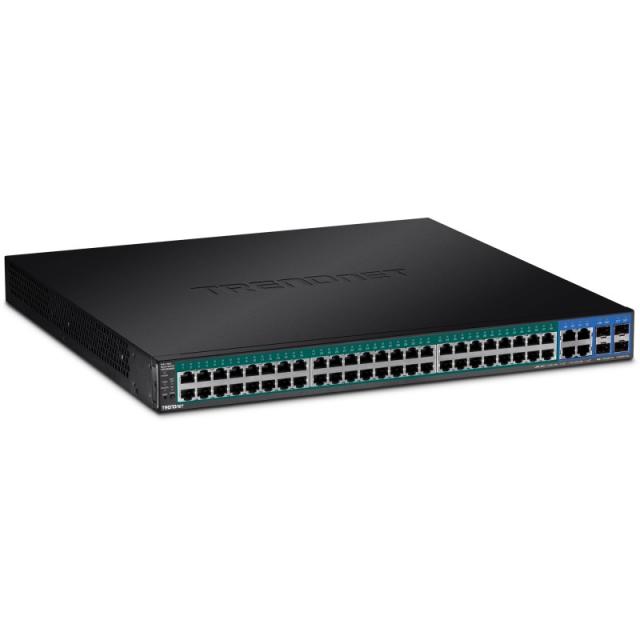 Trendnet - TPE-5048WS switch Gestionado Gigabit Ethernet (10/100/1000) Energía sobre Ethernet (PoE) 1U Negro