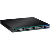 Trendnet - TPE-5048WS switch Gestionado Gigabit Ethernet (10/100/1000) Energía sobre Ethernet (PoE) 1U Negro