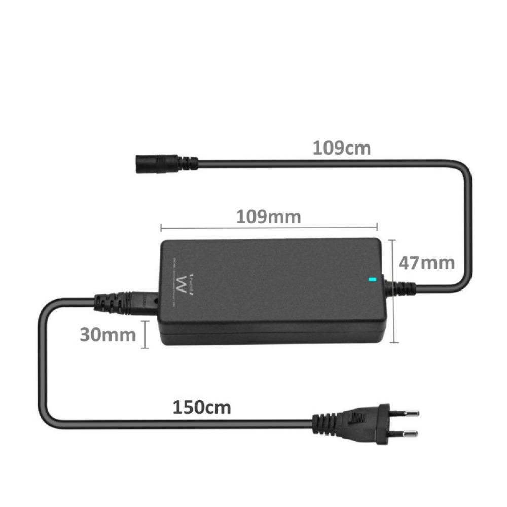 Ewent - EW3965 adaptador e inversor de corriente Interior 65 W Negro