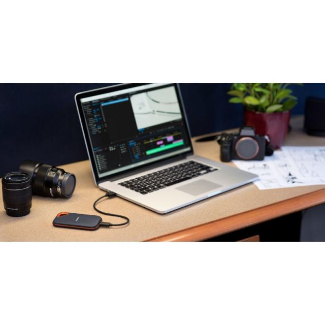 SanDisk - Extreme PRO 4 TB USB Tipo C 3.2 Gen 2 (3.1 Gen 2) Negro, Naranja