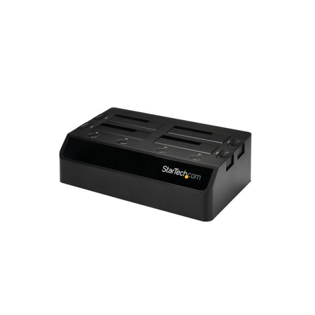 StarTech.com - Base de Acoplamiento USB 3.0 de 4 Bahías SATA - Docking Station USB de Discos Duros o SSD SATA III de 2,5/3,5" -