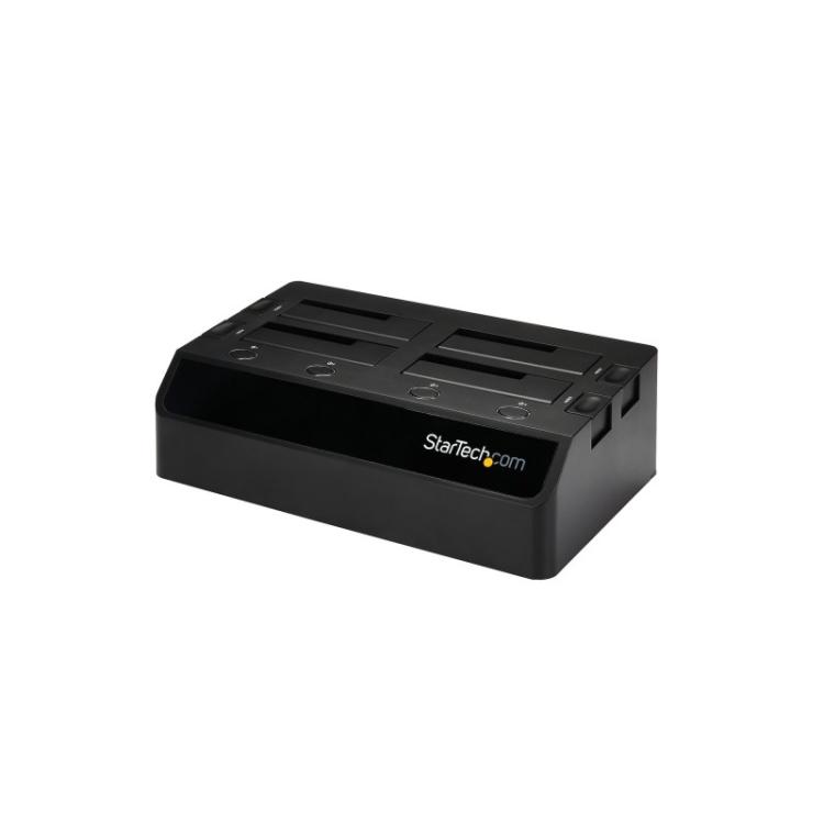 StarTech.com - Base de Acoplamiento USB 3.0 de 4 Bahías SATA - Docking Station USB de Discos Duros o SSD SATA III de 2,5/3,5" -