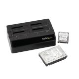 StarTech.com - Base de Acoplamiento USB 3.0 de 4 Bahías SATA - Docking Station USB de Discos Duros o SSD SATA III de 2,5/3,5" -
