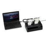 StarTech.com - Base de Acoplamiento USB 3.0 de 4 Bahías SATA - Docking Station USB de Discos Duros o SSD SATA III de 2,5/3,5" -