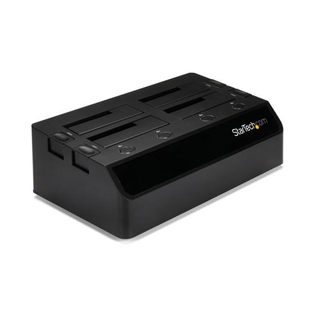 StarTech.com - Base de Acoplamiento USB 3.0 de 4 Bahías SATA - Docking Station USB de Discos Duros o SSD SATA III de 2,5/3,5" -