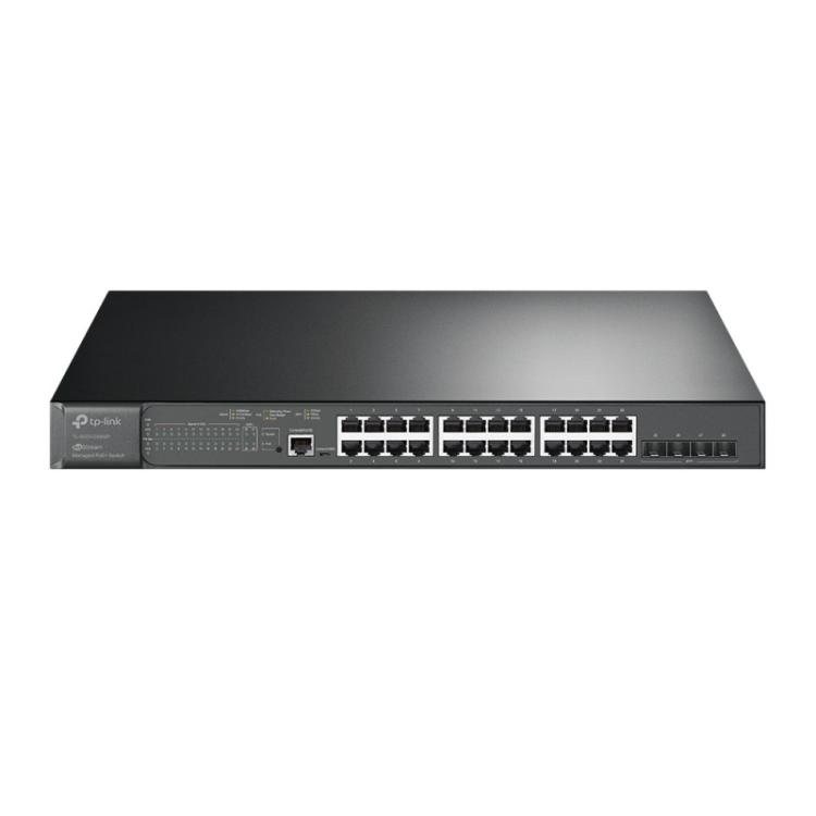 TP-Link - JetStream TL-SG3428XMP switch Gestionado L2+ Gigabit Ethernet (10/100/1000) Energía sobre Ethernet (PoE) 1U Negro