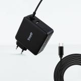 TooQ - TQLC-USBC90PD adaptador e inversor de corriente Auto 90 W Negro