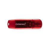 Intenso - Rainbow Line unidad flash USB 128 GB USB tipo A 2.0 Rojo, Transparente