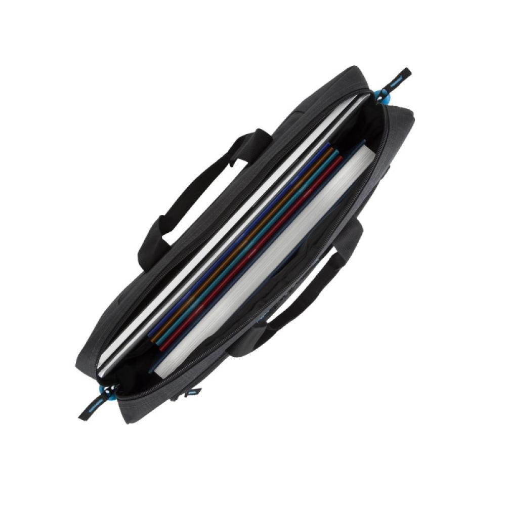 Rivacase - Regent 8058 maletines para portátil 43,9 cm (17.3") Bandolera Negro, Cian