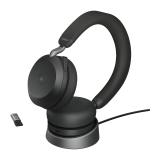 Jabra - Evolve2 75 Auriculares Inalámbrico Diadema Oficina/Centro de llamadas Bluetooth Base de carga Negro