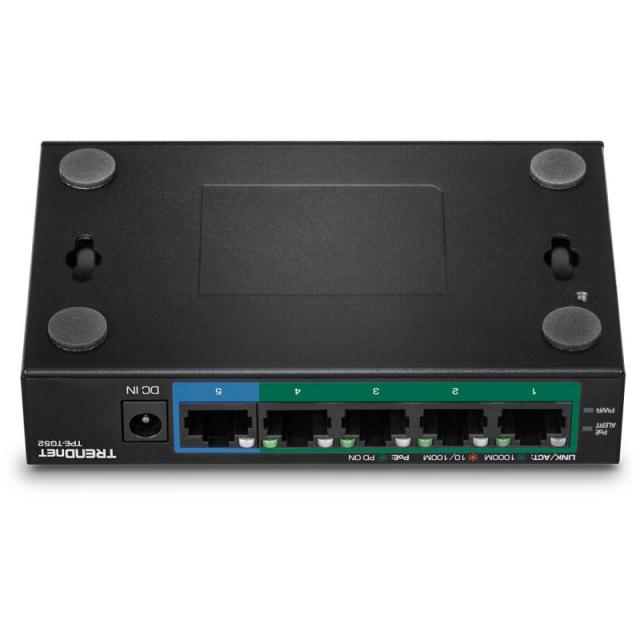 Trendnet - TPE-TG52 switch No administrado Gigabit Ethernet (10/100/1000) Energía sobre Ethernet (PoE) Negro