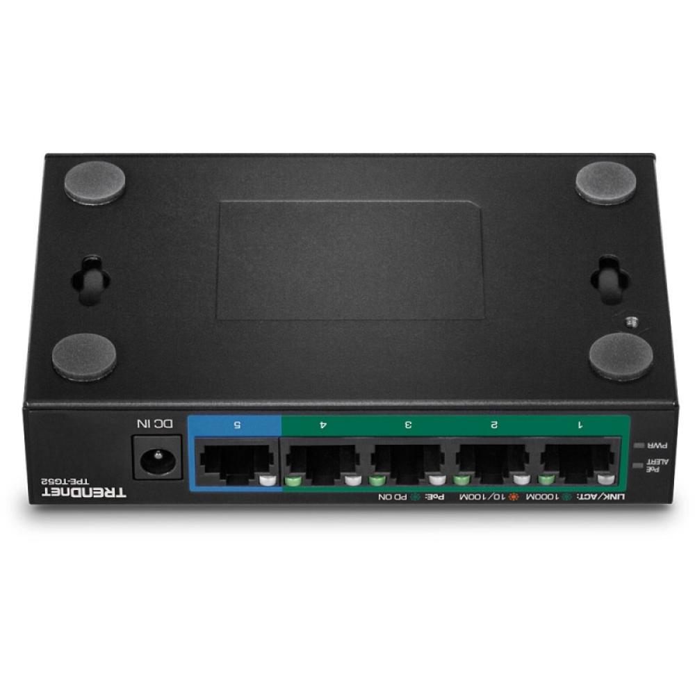 Trendnet - TPE-TG52 switch No administrado Gigabit Ethernet (10/100/1000) Energía sobre Ethernet (PoE) Negro