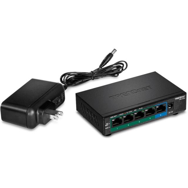 Trendnet - TPE-TG52 switch No administrado Gigabit Ethernet (10/100/1000) Energía sobre Ethernet (PoE) Negro