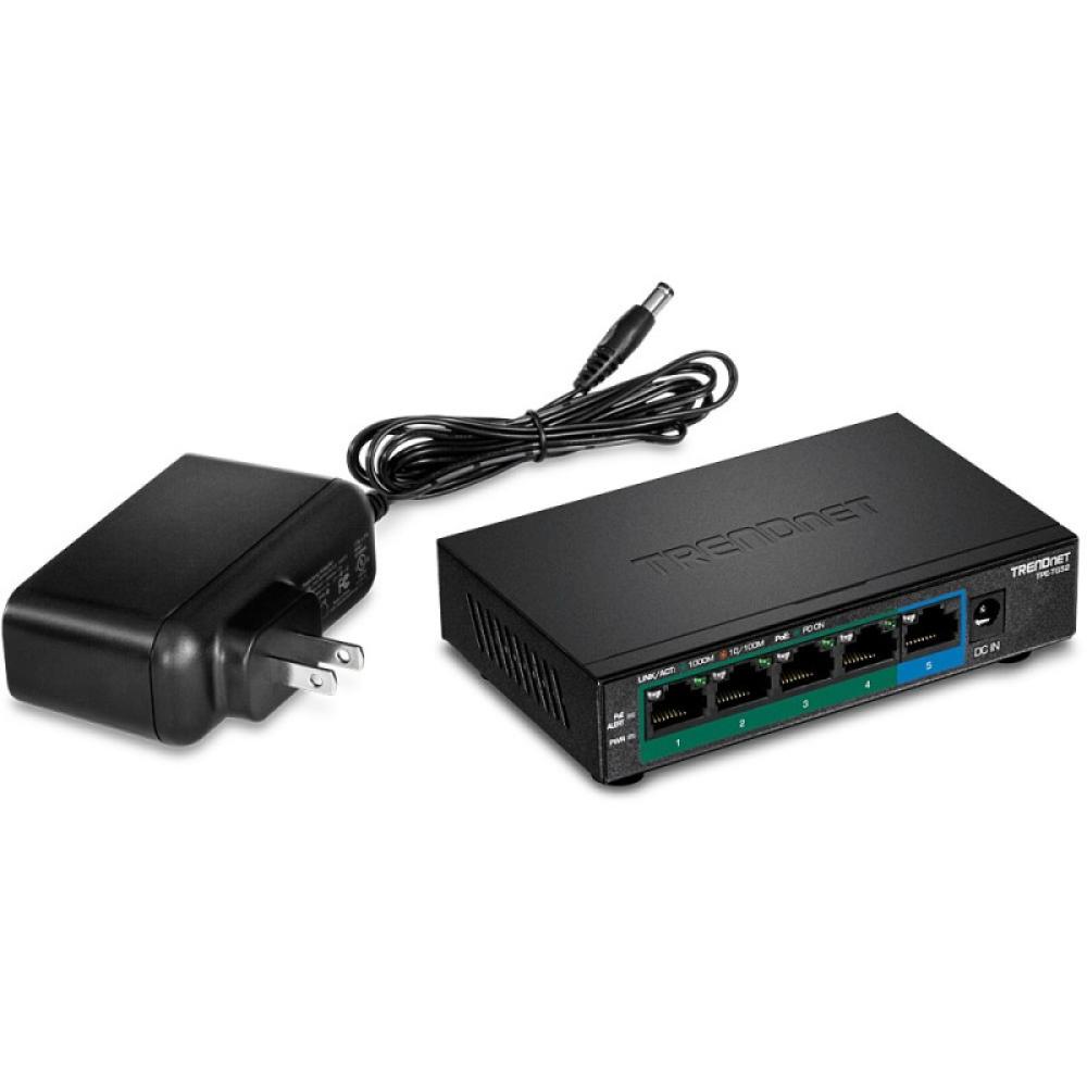 Trendnet - TPE-TG52 switch No administrado Gigabit Ethernet (10/100/1000) Energía sobre Ethernet (PoE) Negro