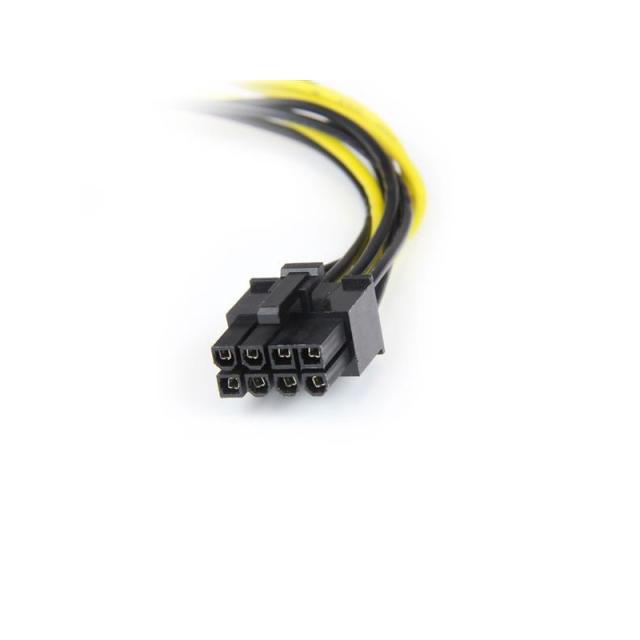 StarTech.com - Cable de 15cm Adaptador de Alimentación de LP4 a PCI Express PCIe de 8 Pines para Tarjeta Gráfica