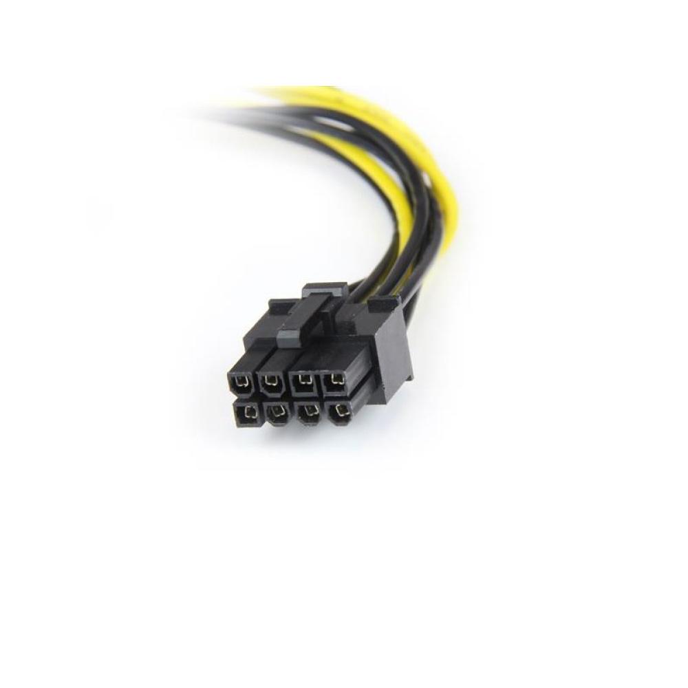 StarTech.com - Cable de 15cm Adaptador de Alimentación de LP4 a PCI Express PCIe de 8 Pines para Tarjeta Gráfica