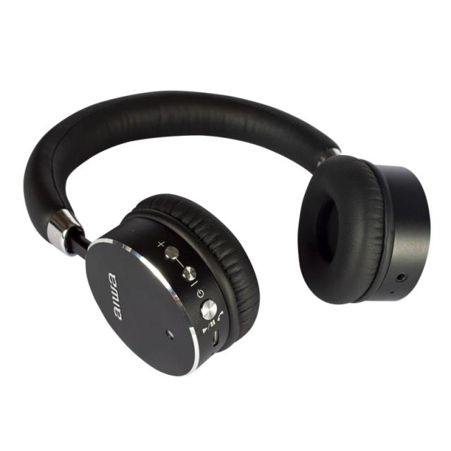 Aiwa - HSTBTN-800BK Auriculares Inalámbrico y alámbrico Diadema Bluetooth Negro
