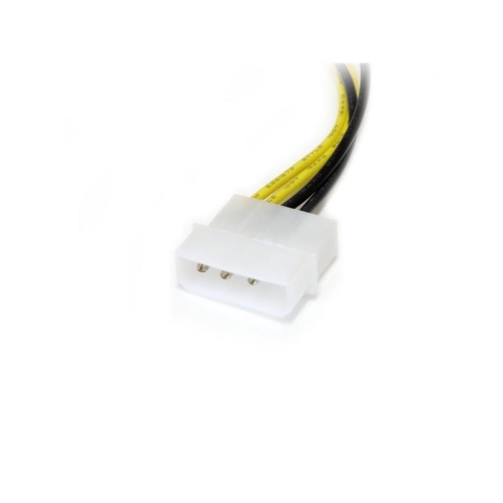 StarTech.com - Cable de 15cm Adaptador de Alimentación de LP4 a PCI Express PCIe de 8 Pines para Tarjeta Gráfica