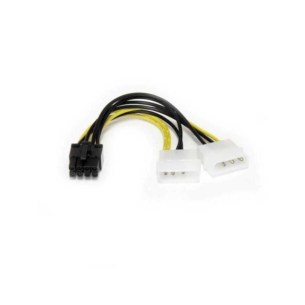 StarTech.com - Cable de 15cm Adaptador de Alimentación de LP4 a PCI Express PCIe de 8 Pines para Tarjeta Gráfica