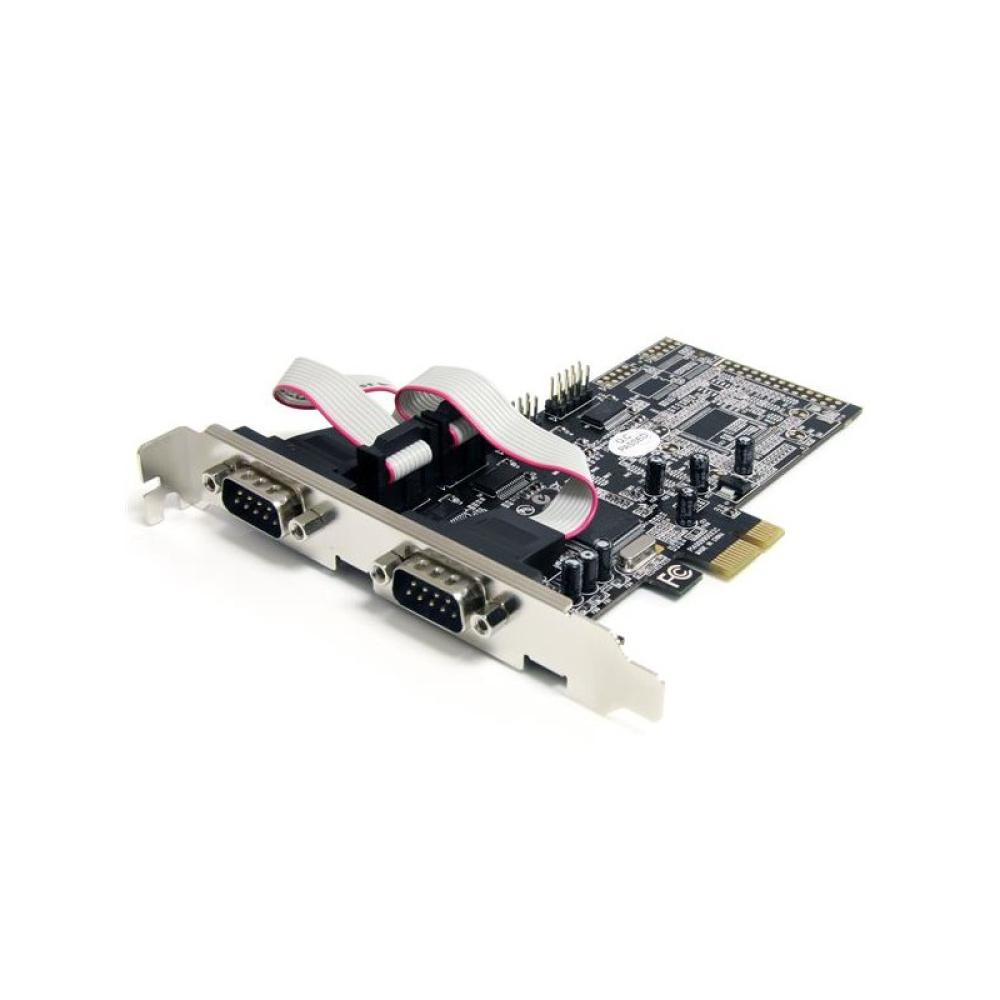 StarTech.com - Tarjeta Adaptadora PCI Express PCIe de 4 Puertos Serie RS232 UART 16550 Serial DB9