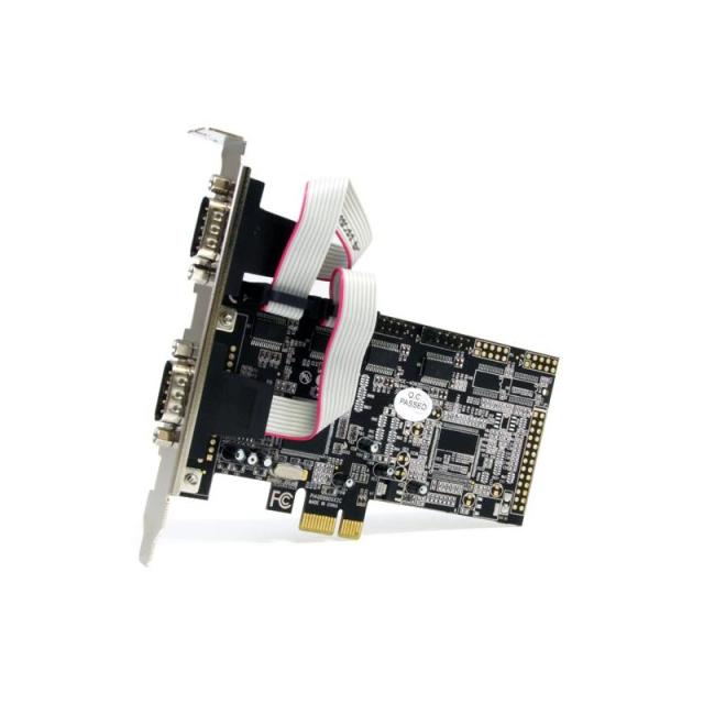 StarTech.com - Tarjeta Adaptadora PCI Express PCIe de 4 Puertos Serie RS232 UART 16550 Serial DB9