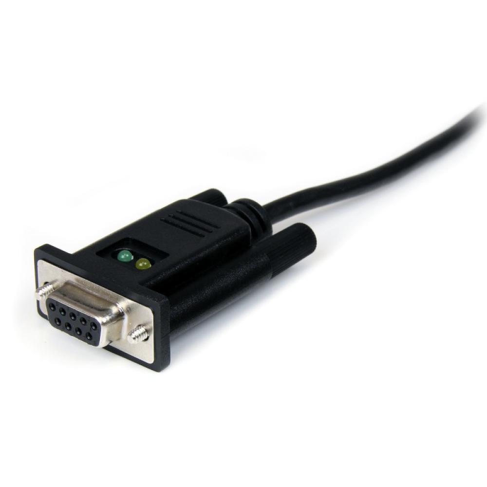 StarTech.com - Cable Adaptador de 1 Puerto USB a Módem Nulo Null DB9 RS232 Serie DCE con FTDI