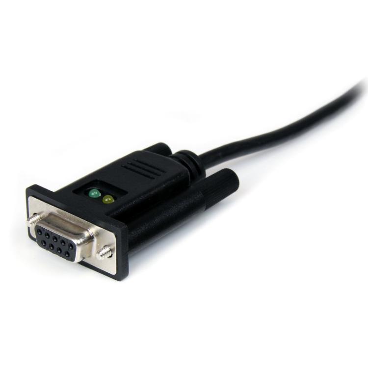 StarTech.com - Cable Adaptador de 1 Puerto USB a Módem Nulo Null DB9 RS232 Serie DCE con FTDI