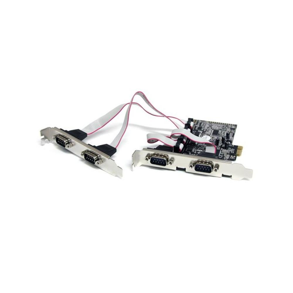 StarTech.com - Tarjeta Adaptadora PCI Express PCIe de 4 Puertos Serie RS232 UART 16550 Serial DB9