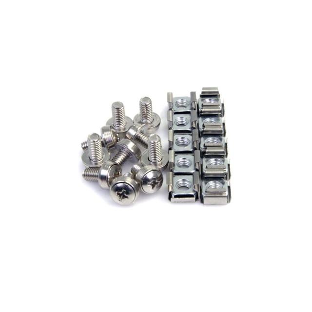 StarTech.com - Paquete de 100 Tornillos y Tuercas Enjauladas Cage Nuts M6