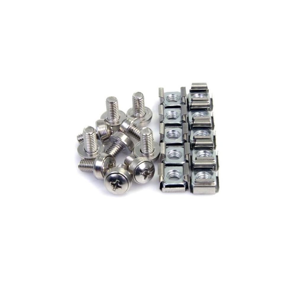 StarTech.com - Paquete de 100 Tornillos y Tuercas Enjauladas Cage Nuts M6